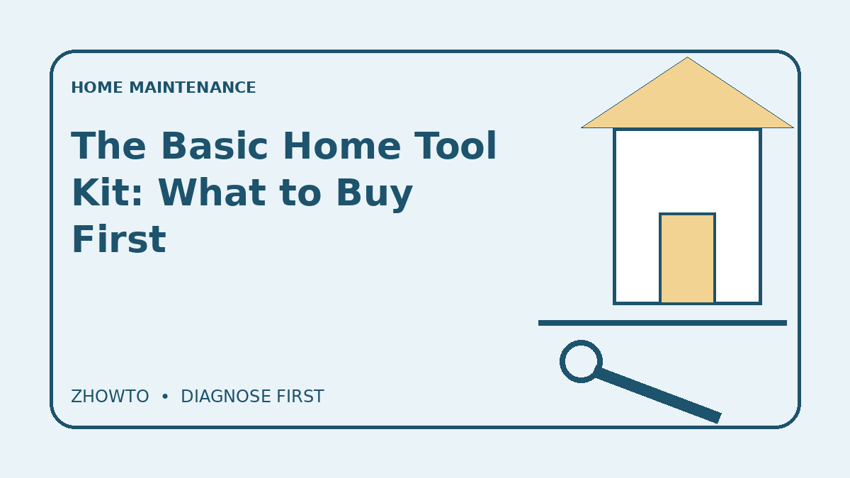 Illustrated guide cover for The Basic Home Tool Kit: What to Buy First