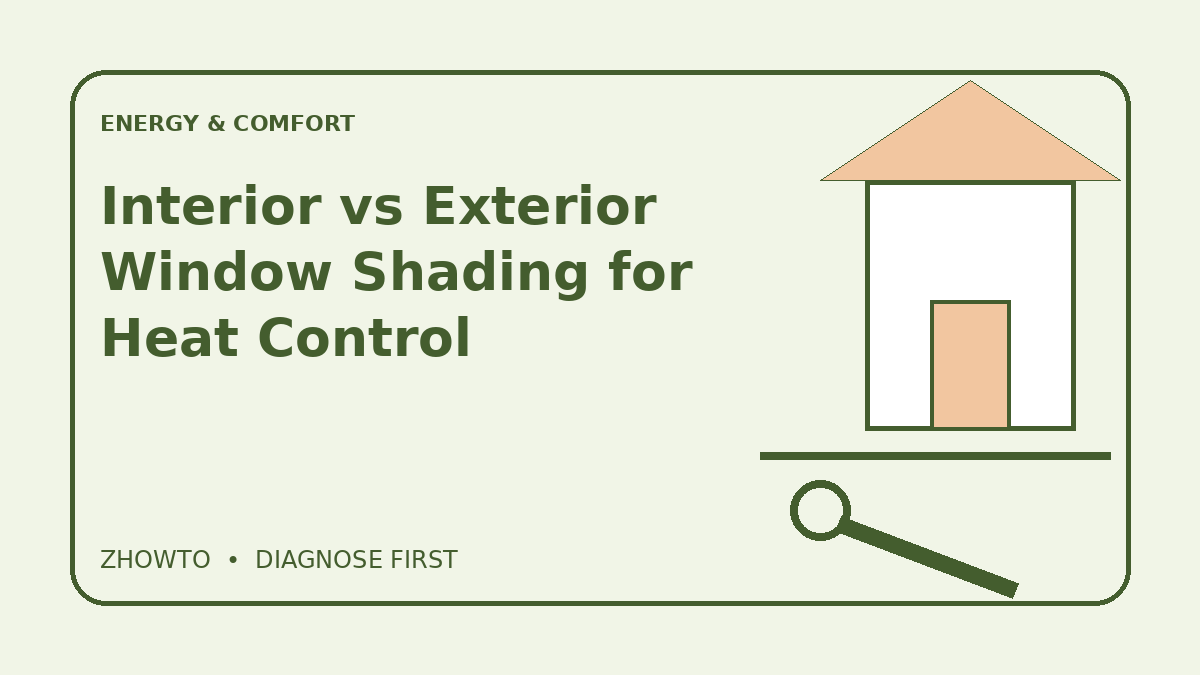 Illustrated guide cover for Interior vs Exterior Window Shading for Heat Control