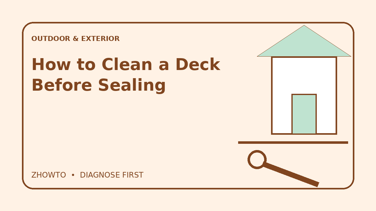Illustrated guide cover for How to Clean a Deck Before Sealing