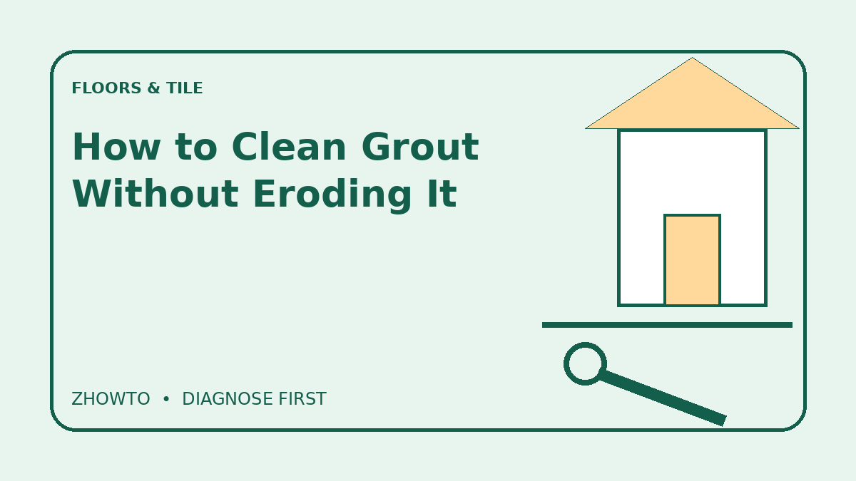 Illustrated guide cover for How to Clean Grout Without Eroding It