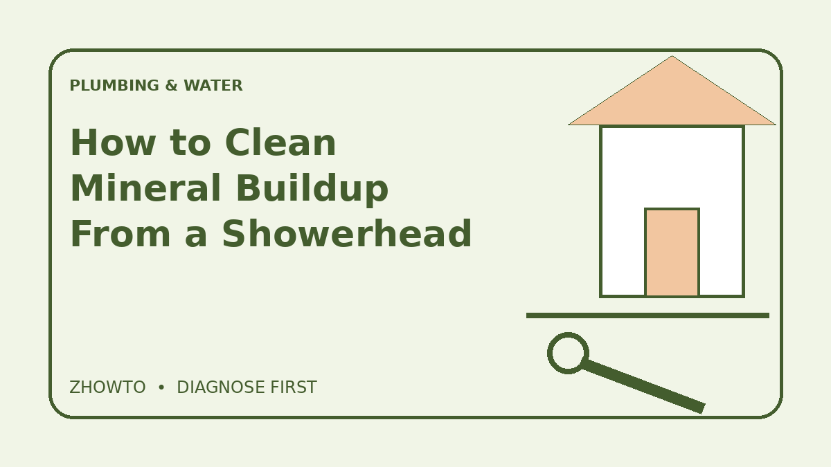 Illustrated guide cover for How to Clean Mineral Buildup From a Showerhead