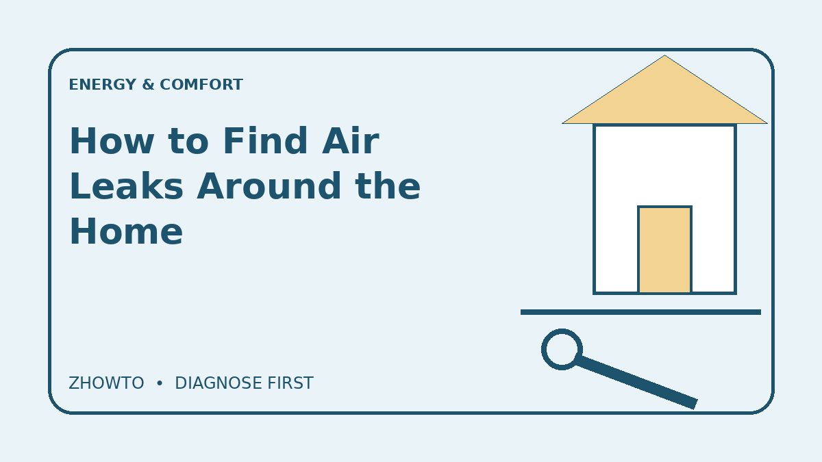 Illustrated guide cover for How to Find Air Leaks Around the Home