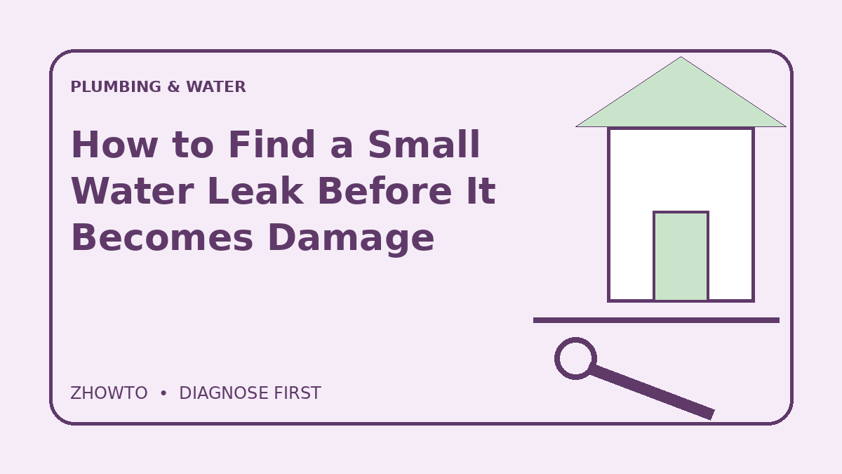 Illustrated guide cover for How to Find a Small Water Leak Before It Becomes Damage