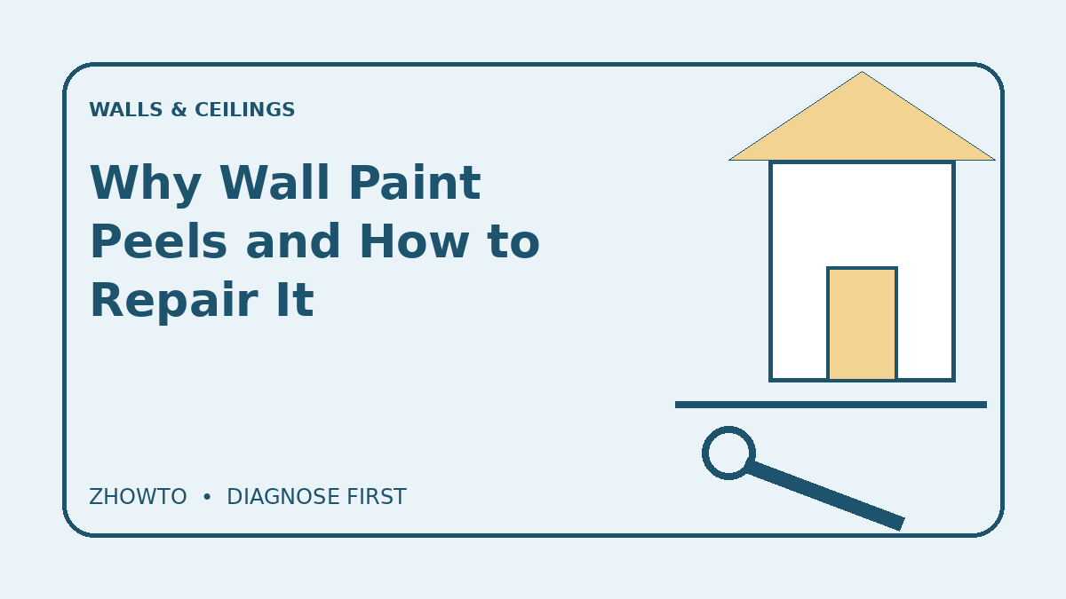 Illustrated guide cover for Why Wall Paint Peels and How to Repair It