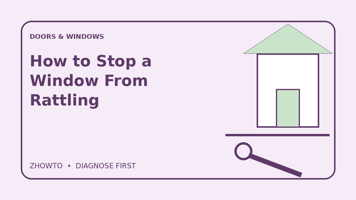 Illustrated guide cover for How to Stop a Window From Rattling