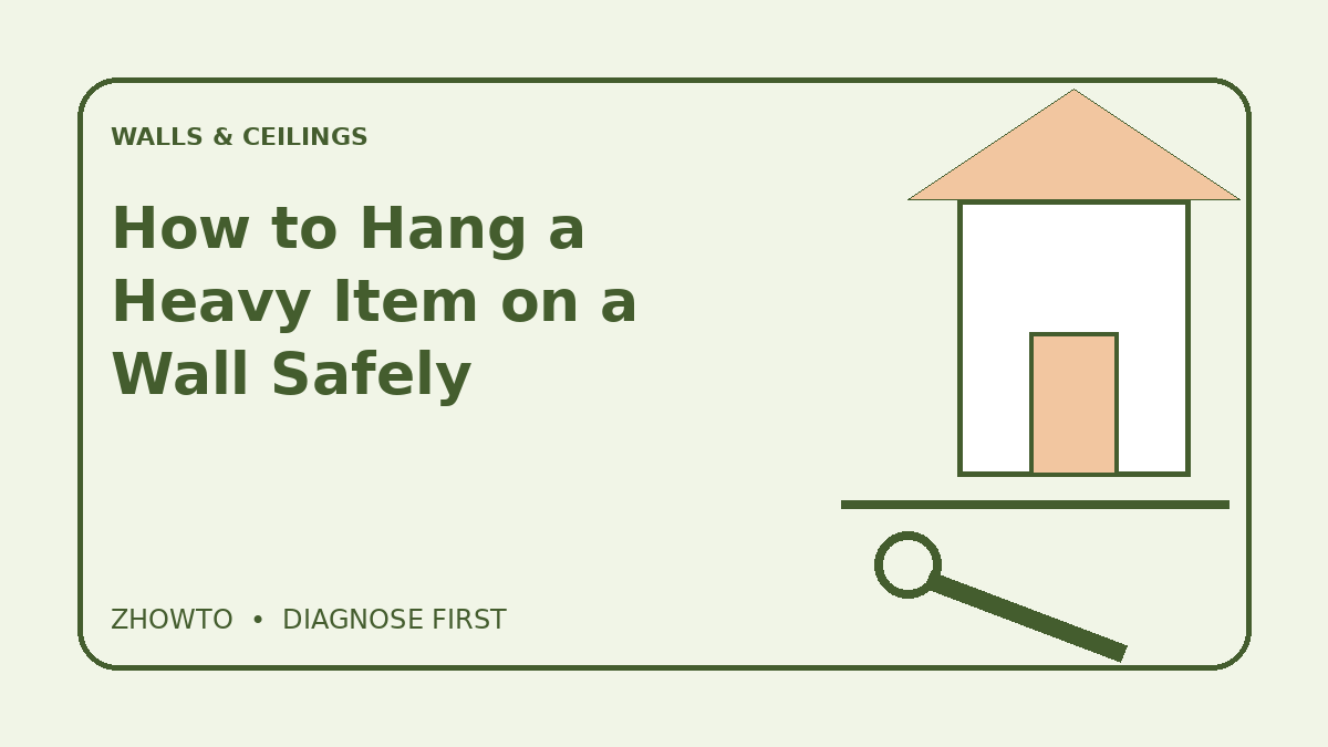 Illustrated guide cover for How to Hang a Heavy Item on a Wall Safely