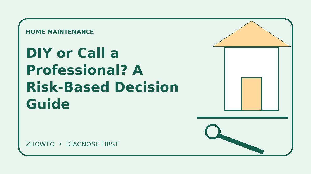 Illustrated guide cover for DIY or Call a Professional? A Risk-Based Decision Guide