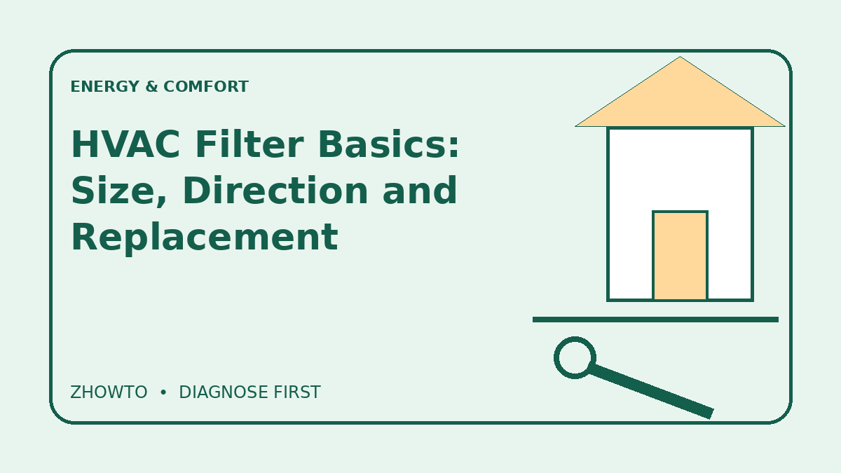 Illustrated guide cover for HVAC Filter Basics: Size, Direction and Replacement