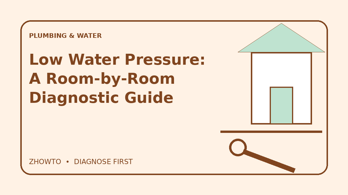 Illustrated guide cover for Low Water Pressure: A Room-by-Room Diagnostic Guide