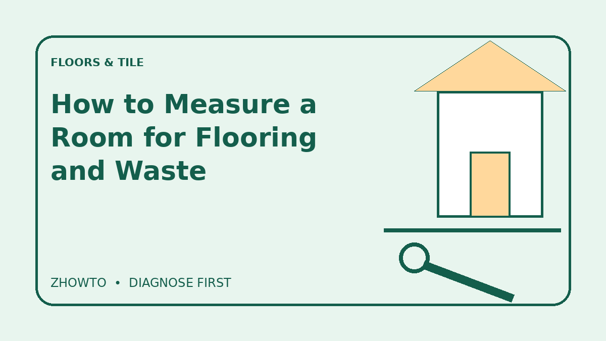 Illustrated guide cover for How to Measure a Room for Flooring and Waste