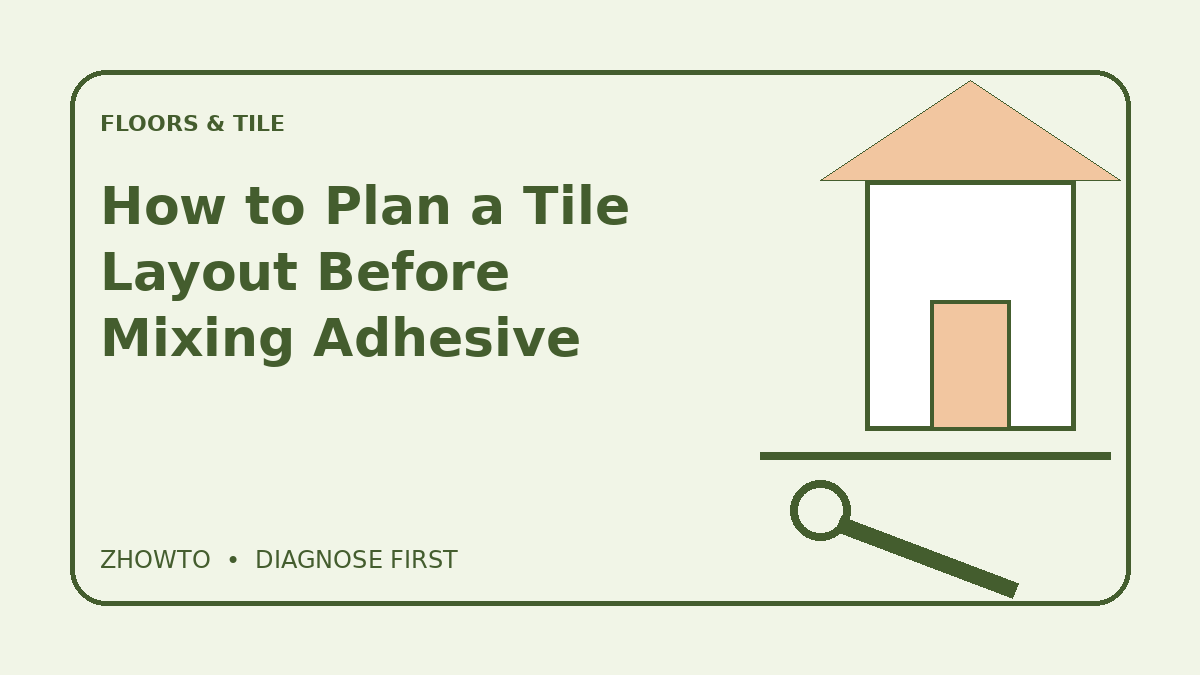 Illustrated guide cover for How to Plan a Tile Layout Before Mixing Adhesive