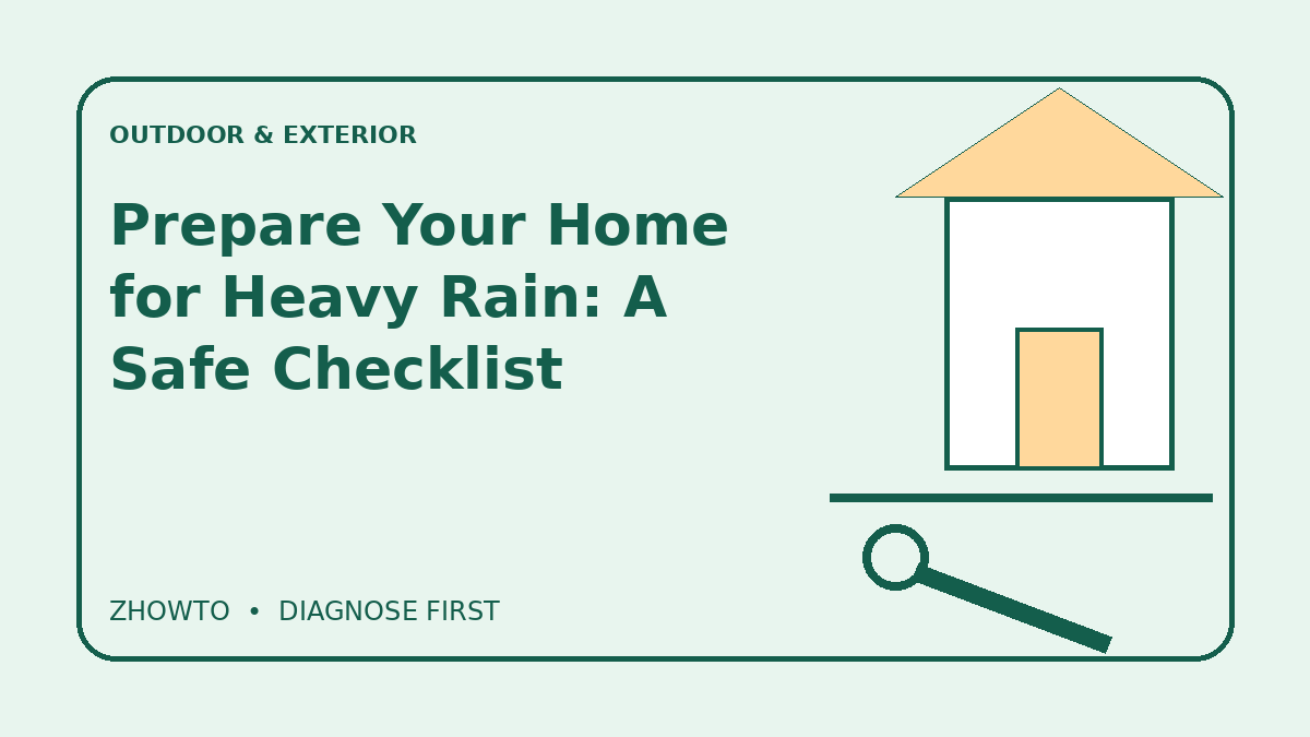 Illustrated guide cover for Prepare Your Home for Heavy Rain: A Safe Checklist