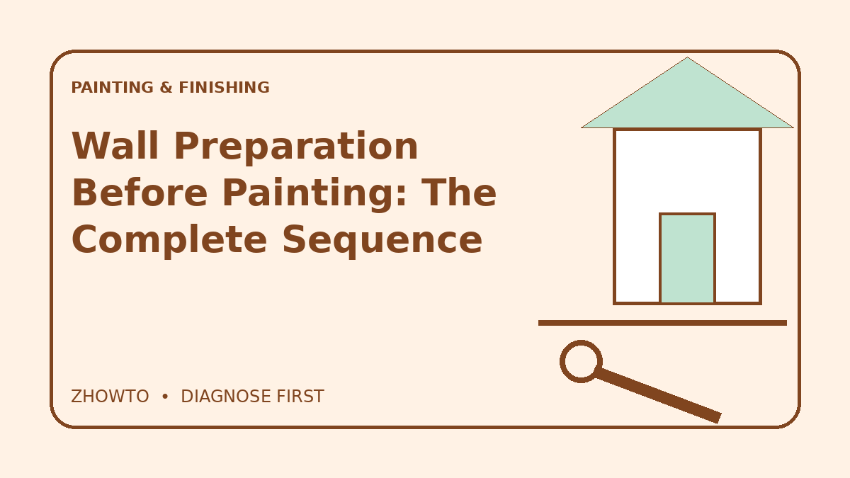 Illustrated guide cover for Wall Preparation Before Painting: The Complete Sequence