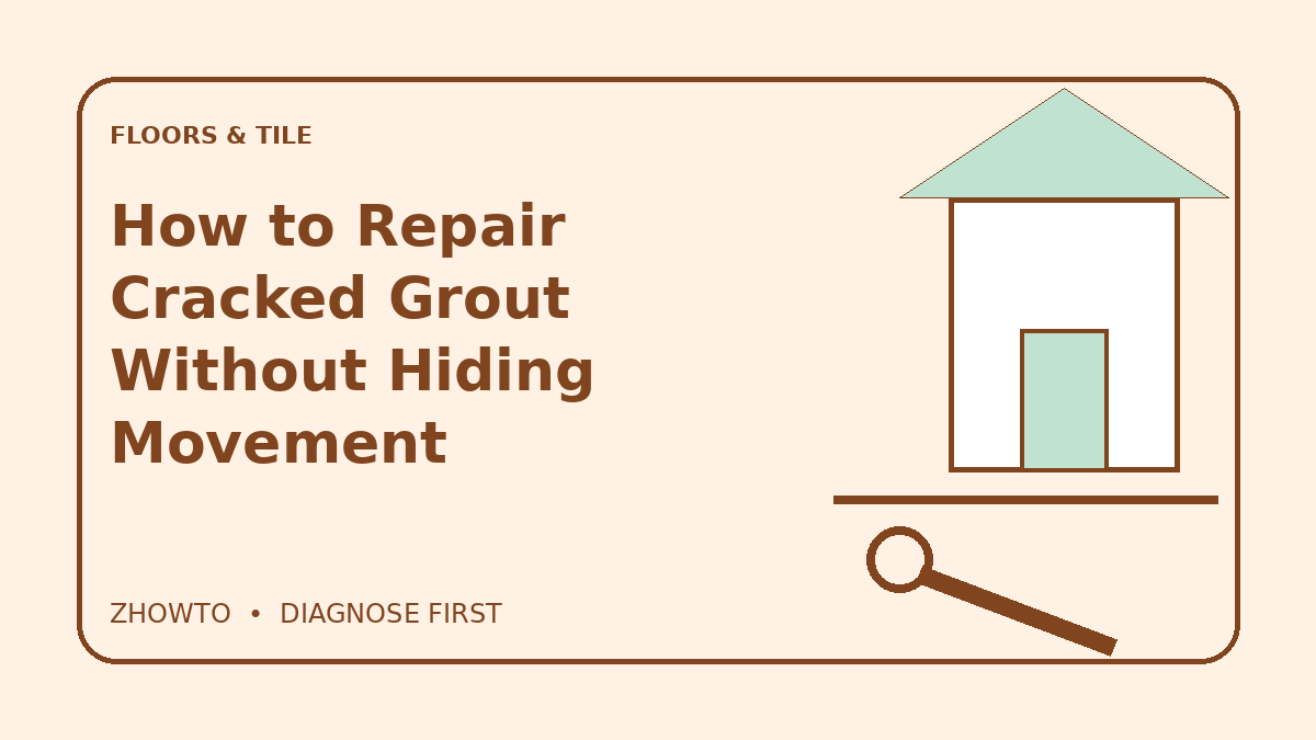 Illustrated guide cover for How to Repair Cracked Grout Without Hiding Movement