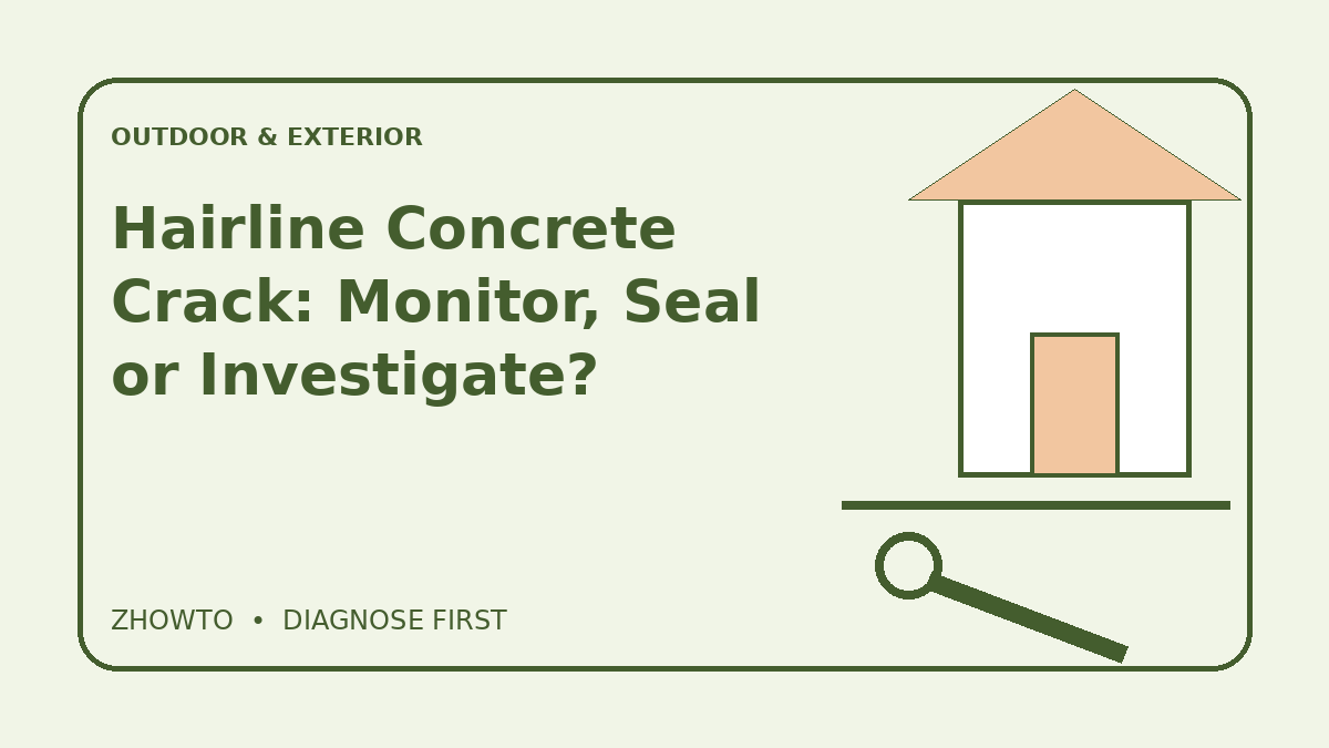 Illustrated guide cover for Hairline Concrete Crack: Monitor, Seal or Investigate?