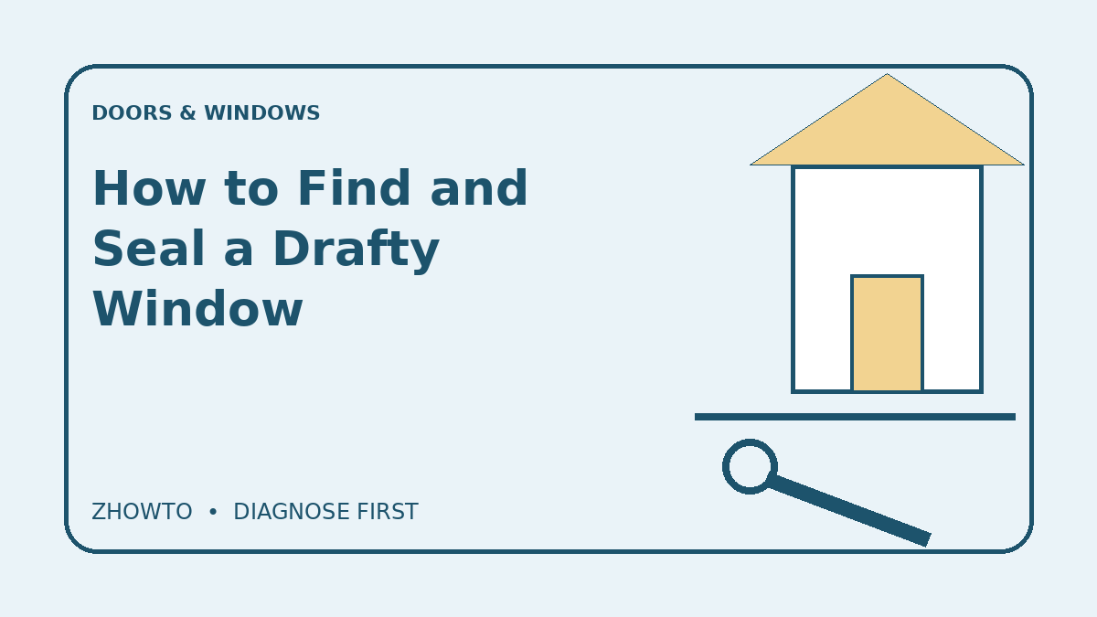 Illustrated guide cover for How to Find and Seal a Drafty Window