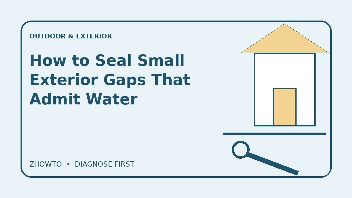 Illustrated guide cover for How to Seal Small Exterior Gaps That Admit Water