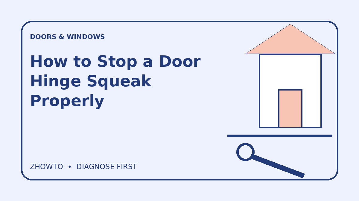 Illustrated guide cover for How to Stop a Door Hinge Squeak Properly