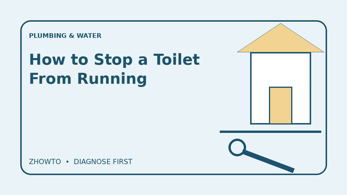 Illustrated guide cover for How to Stop a Toilet From Running
