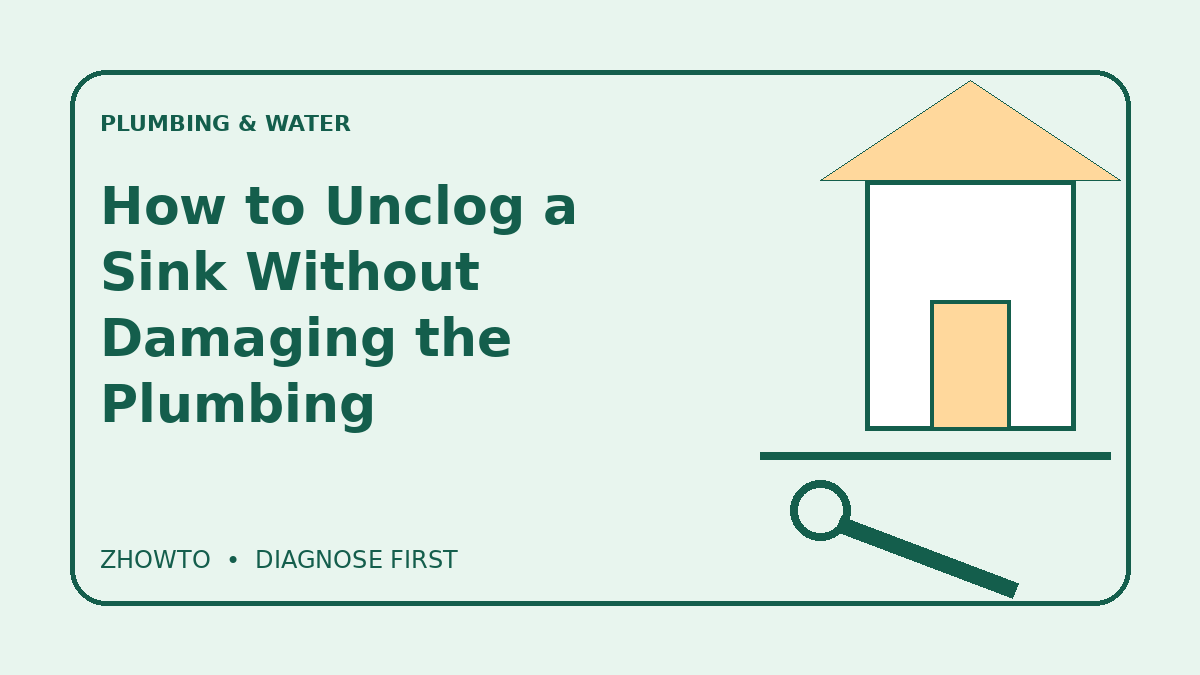 Illustrated guide cover for How to Unclog a Sink Without Damaging the Plumbing